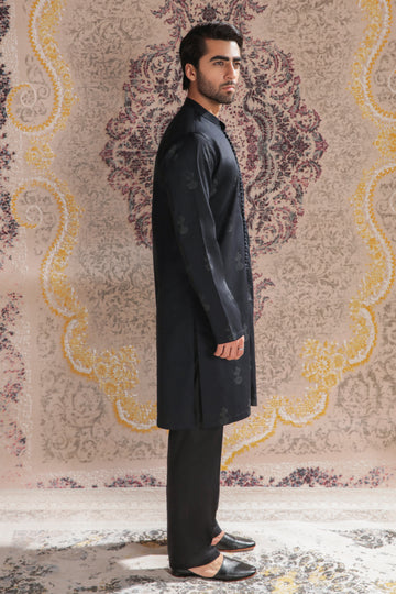 CACTUS BLOCK PRINTED SHERWANI STYLE KURTA WITH TROUSERS